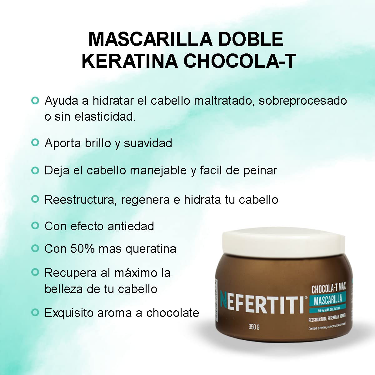 Kit Mascarilla Nefertiti Keratina y Bioelixir Chocola-T Max Tratamiento Capilar Severamente Dañado y Procesado