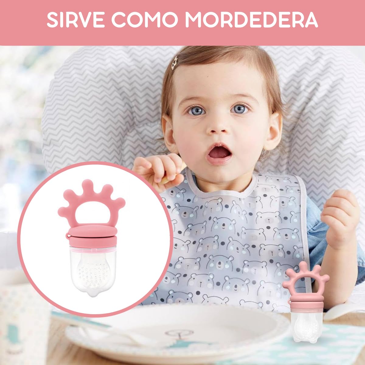 Chupones Alimentadores Seviete Verde con Molde para Paletas y Fundas para Bebés