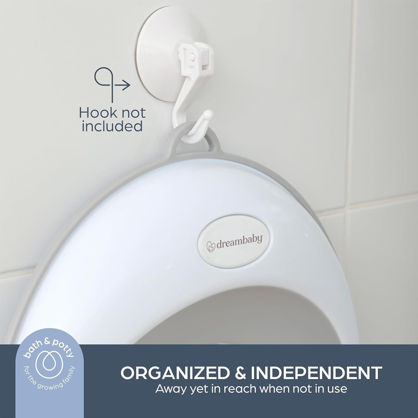 Asiento de Inodoro Dreambaby Blanco Ideal para Viajes y Antideslizante