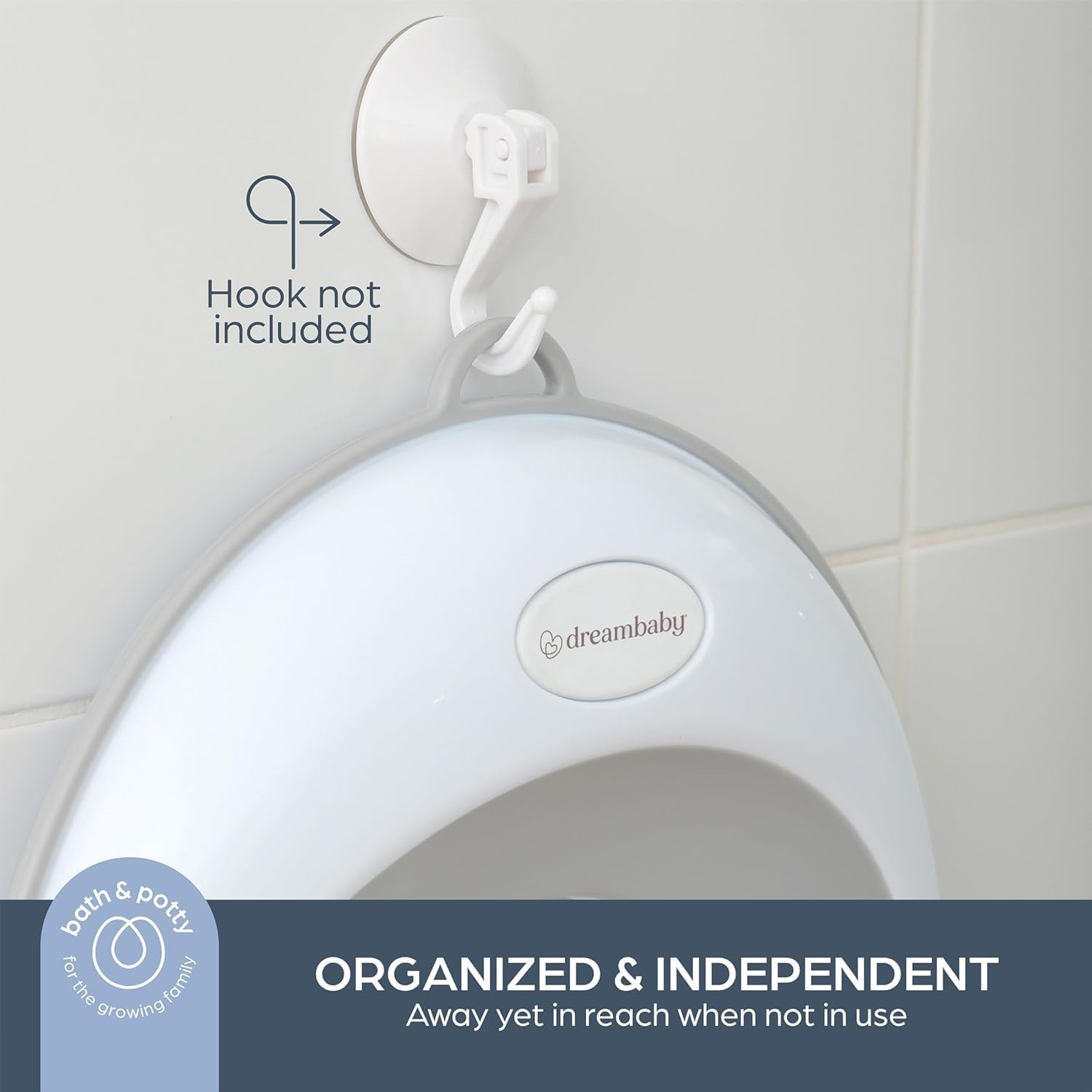 Asiento de Inodoro Dreambaby Blanco Ideal para Viajes y Antideslizante