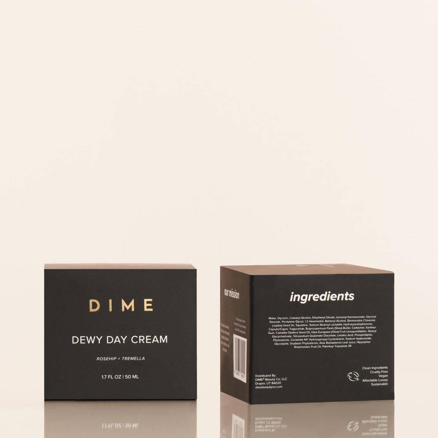 Dime Beauty Dewy Day Cream, Light moisturizer with Rosehip and Tremella Promoting Collagen and Elastin Growth, 1 Count