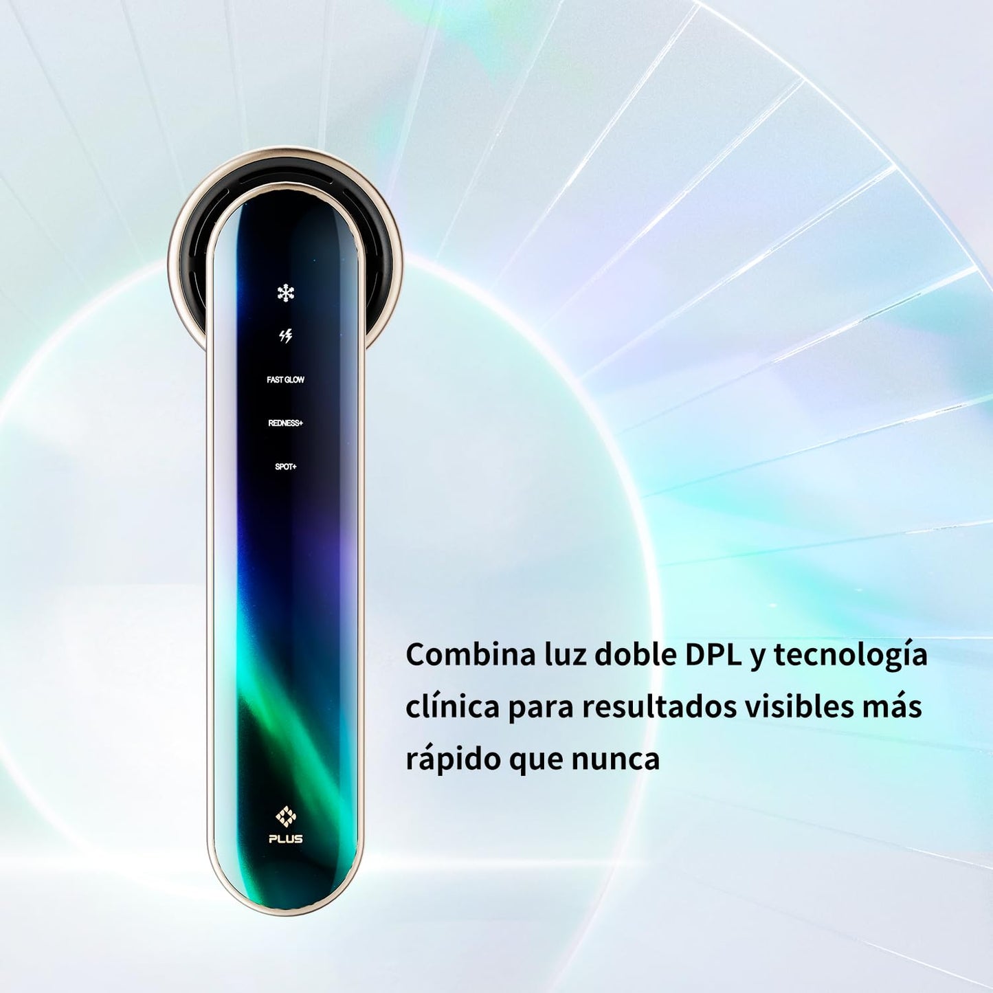 JOVS Blacken PLUS Dispositivo de Belleza Facial con Tecnología de Luz Pulsada Dinámica (DPL), Enfriamiento de Hielo, 3 Modos, Efecto Antienvejecimiento, Rejuvenecimiento y Reducción de Manchas y Marcas de la Piel