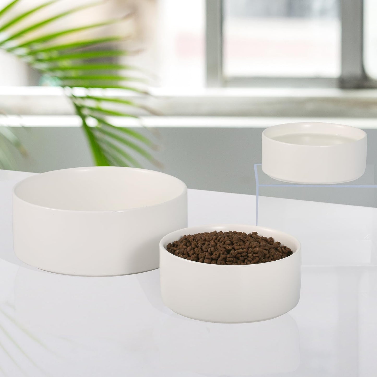AHX Cuenco De Cerámica para Perros Platos para Perros - Cuencos De Porcelana para Alimentación para Perros - Tazón Pesado para Perros Anti Punta sobre - Cuenco Profundo para Perros A Prueba De Derr