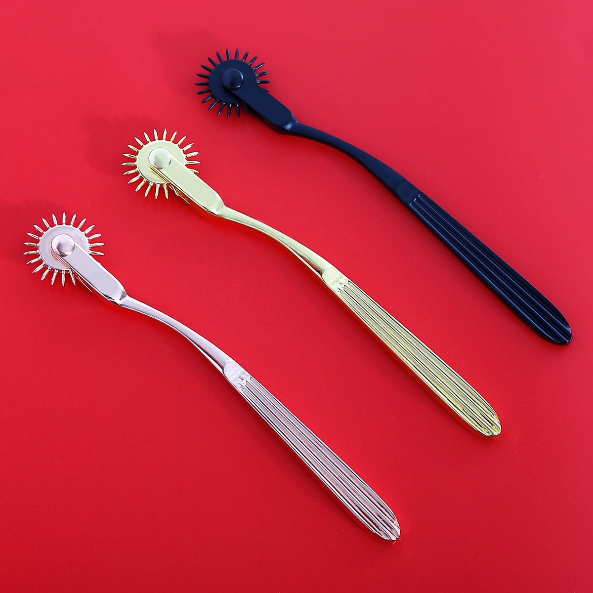 INNEDYOUMM Wartenberg Neuro Pinwheel de acero inoxidable 1 rueda redonda de 360° para probar la sensibilidad nerviosa (negro)