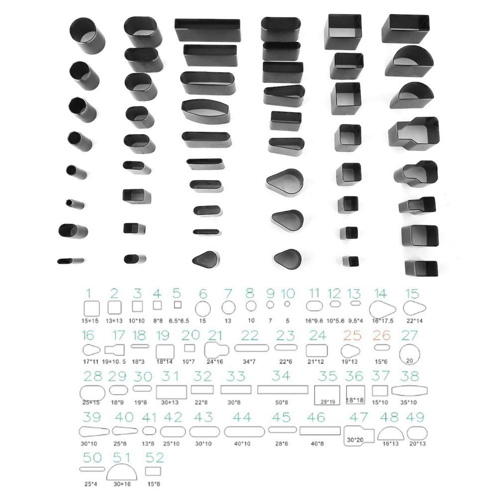 Juego de Herramientas de Perforación de Cuero DIY 52 Piezas para Leathercraft Clay Polymer