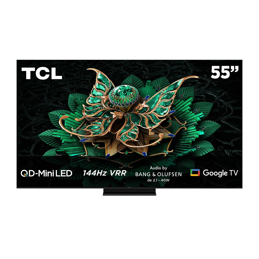 TCL Smart TV Pantalla 55" 55QM7K Google TV QLED - MiniLED 4K Google Assistant | Hands Free Voice Control | Alexa | VisionHDR10+| AiPQ™ | Micro Dimming | NITS 3000 | Panel 144 Hz