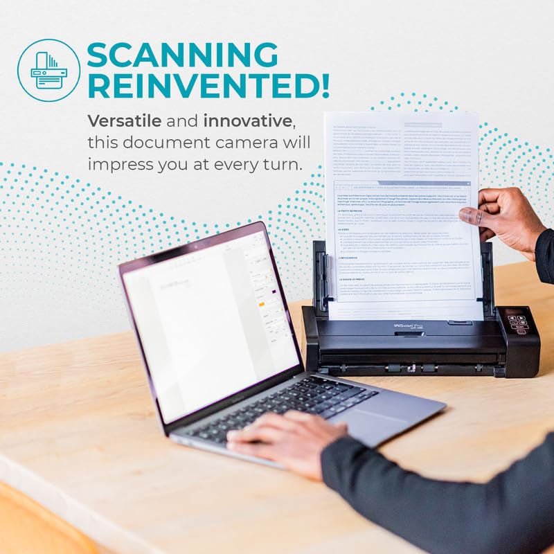 IRIScan Pro Document Scanner Duplex-v5PRO 20PPM/40IPM: Escáner de Computadora y Recibos, ADF 20, Editor de PDF Gratuito, Escanear a Word, XLS, Tarjetas de Autobús
