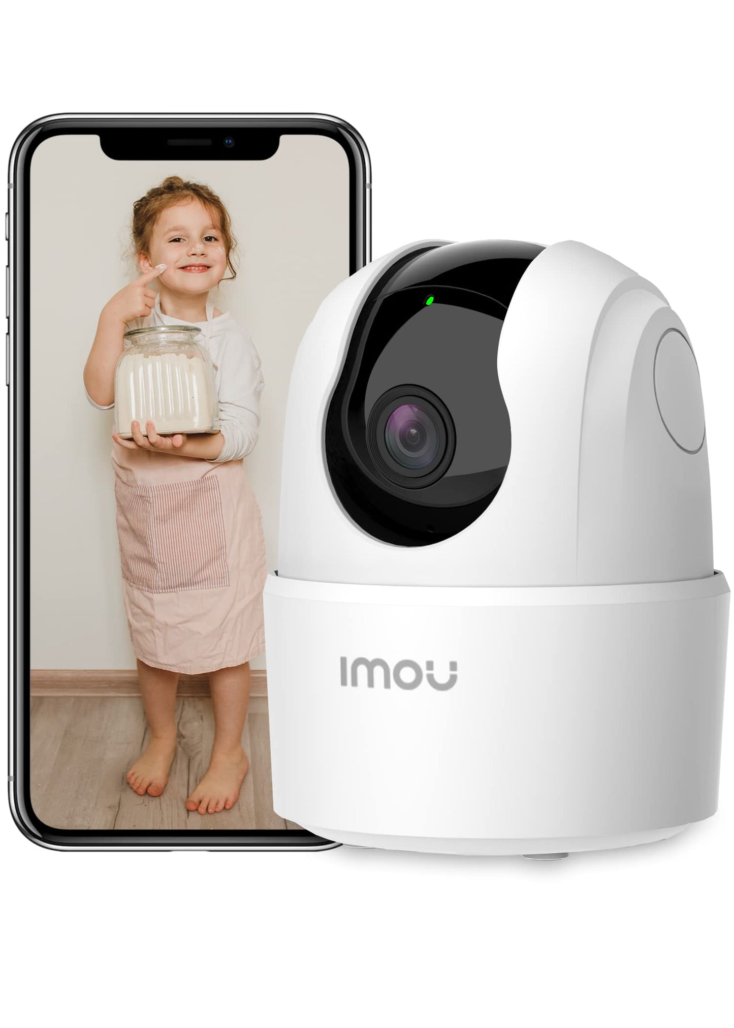 Imou Cámara de Seguridad WiFi para Interiores, 2MP/ 1080p, Panoramica 360 Grados App Movil, Visión Nocturna, Audio 2 vías, Detección Humana, Seguimiento de Movimiento, Grabación Local y en Nube