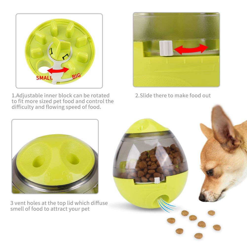 Dispensador de Juguetes para Perro, Vagalbox Divertido e Interactivos Pelota de Juguete Interactiva para Mascotas Pequeñas y Medianas,Aumentan la Atención, Disminuyen la Velocidad de Alimentación y Promueven la Alimentación Saludable