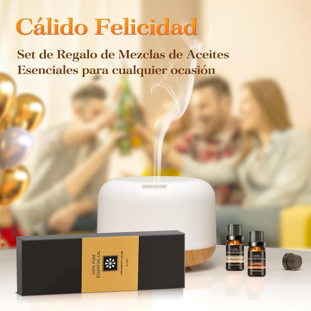 Aceites Esenciales EASYTAO Natural Sidra Café Tarta de Calabaza Pino Silvestre Galleta Vinnamon para Aromaterapia y Difusores