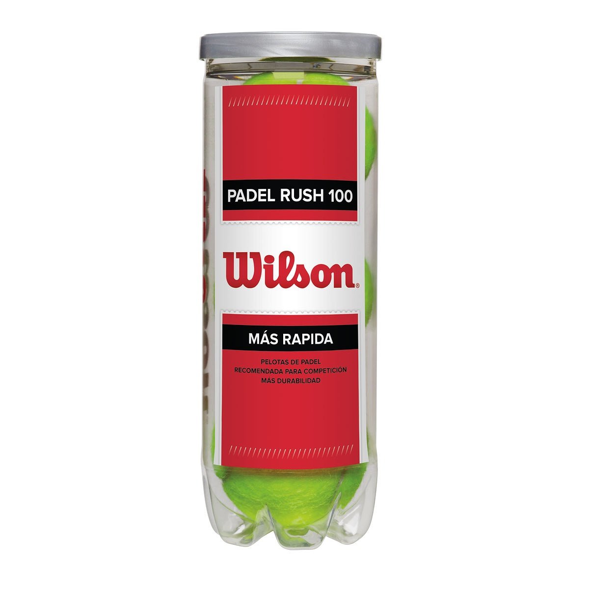 Pelotas de Pádel Wilson Amarillo Padel Rush 100 para Superficies Artificiales Unisex