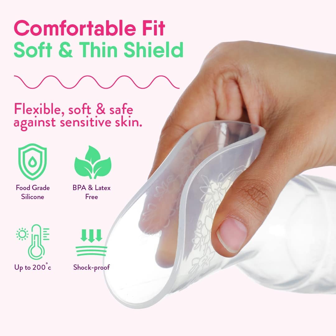 Extractor manual y recolector de leche materna hecho de silicona, de NatureBond | Paquete todo en uno: incluye correa para extractor, tapón, tapa y bolsita para transporte. Sellado al vacío en caja de regalo rígida. Libre de BPA