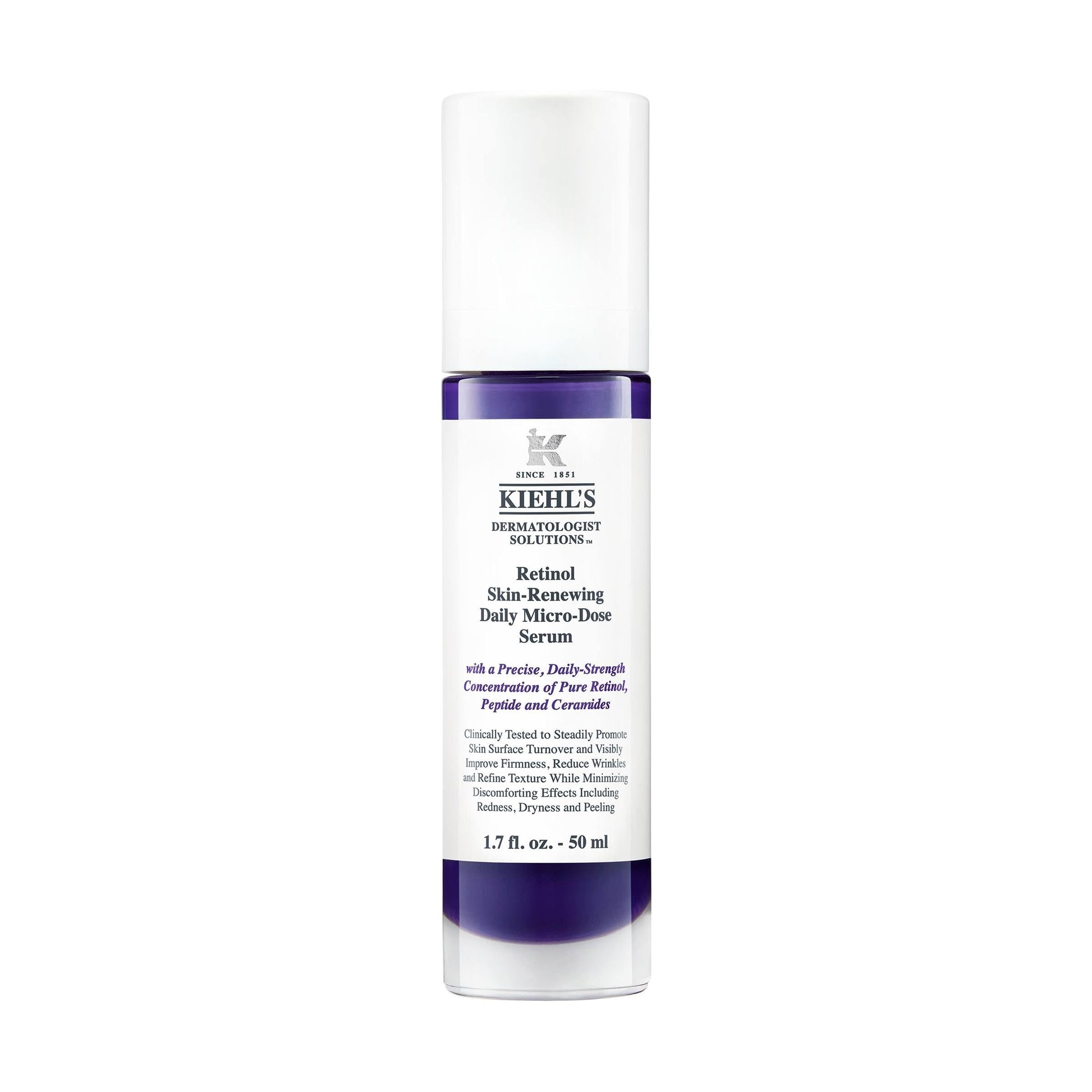 Kiehl's Retinol Serum, Poderoso suero anti-edad con Retinol que reduce visiblemente las arrugas, reafirma y mejora la textura de la piel, con Retinol, Péptido y Ceramidas, 50 ml