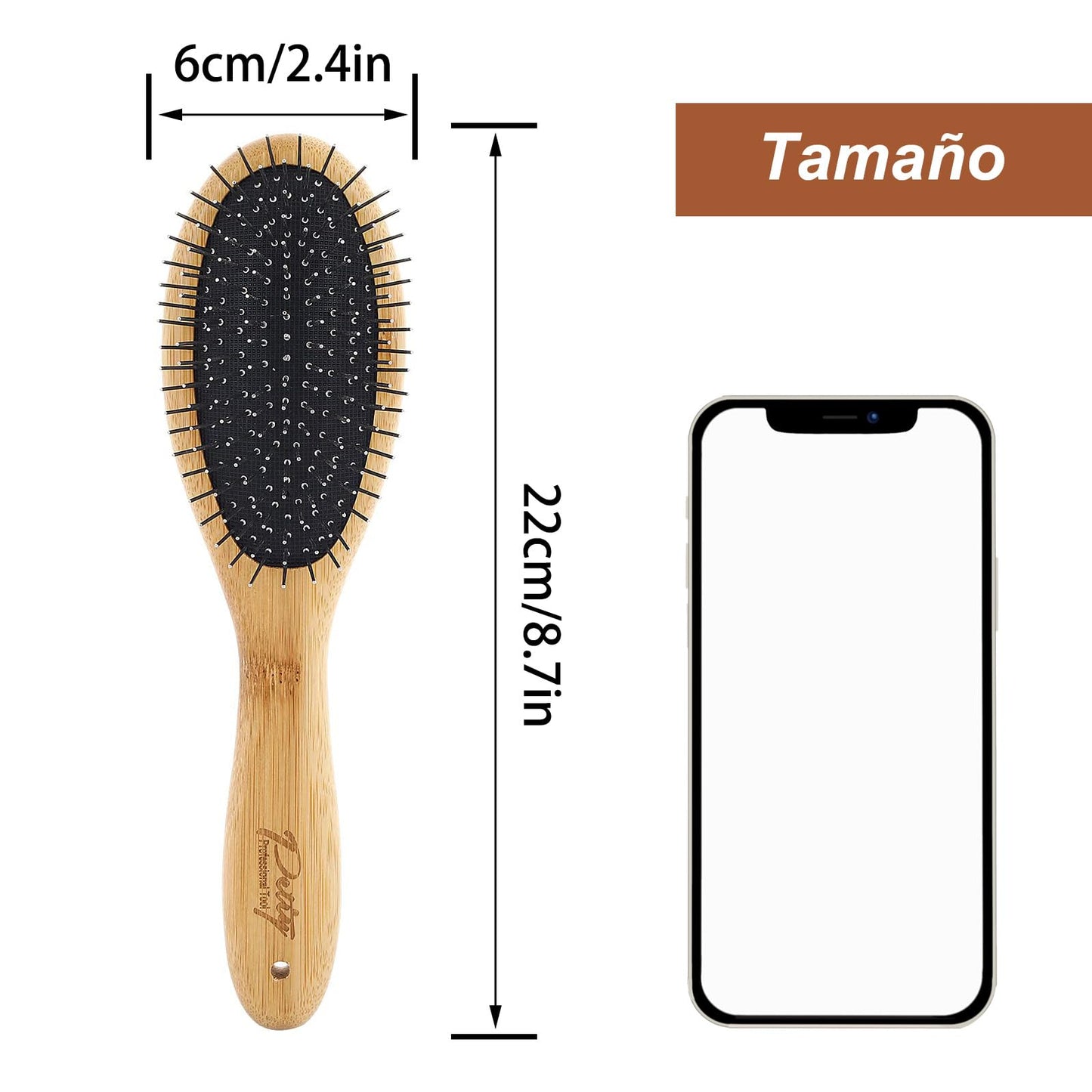 Genérico Cepillo para Perro Pelo Largo 17 mm - Cepillo Mantequilla para Perro Pomerania, Colección Original - Masaje, Baño y Eliminación de Pelo Suelto (2 Unidades (Ahorro))