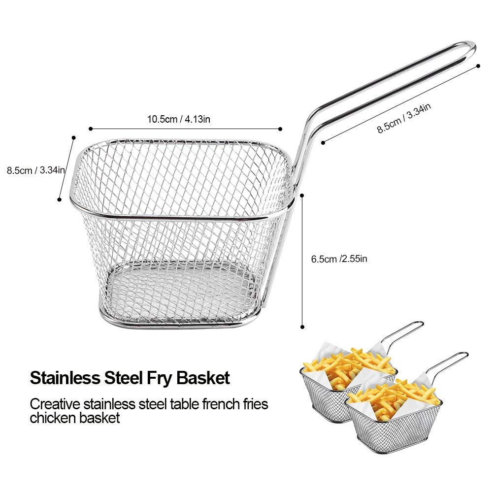 Cestas para Servir de Acero Inoxidable Mini Cuadrado para Cocina