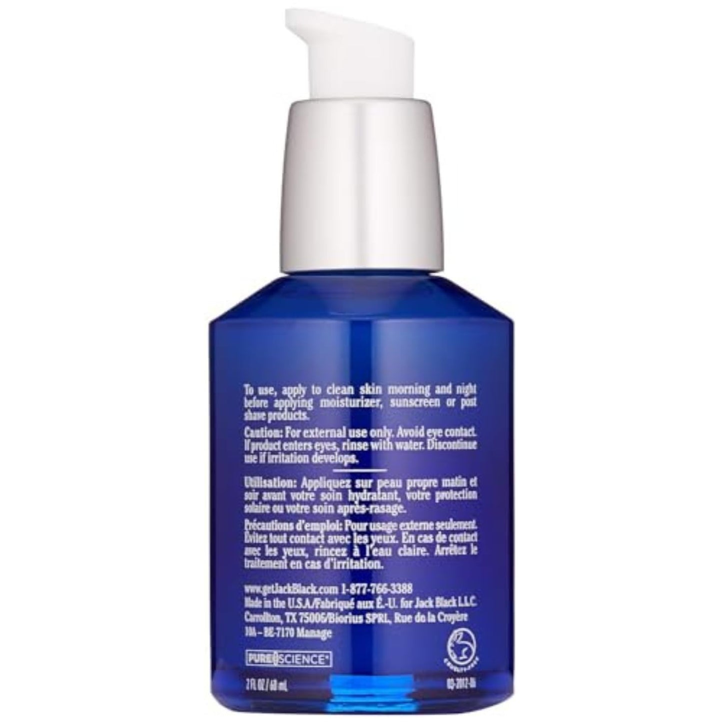 Suero Jack Black Azul ProSeries con Péptidos y Omega-3 Orgánico para Hombre