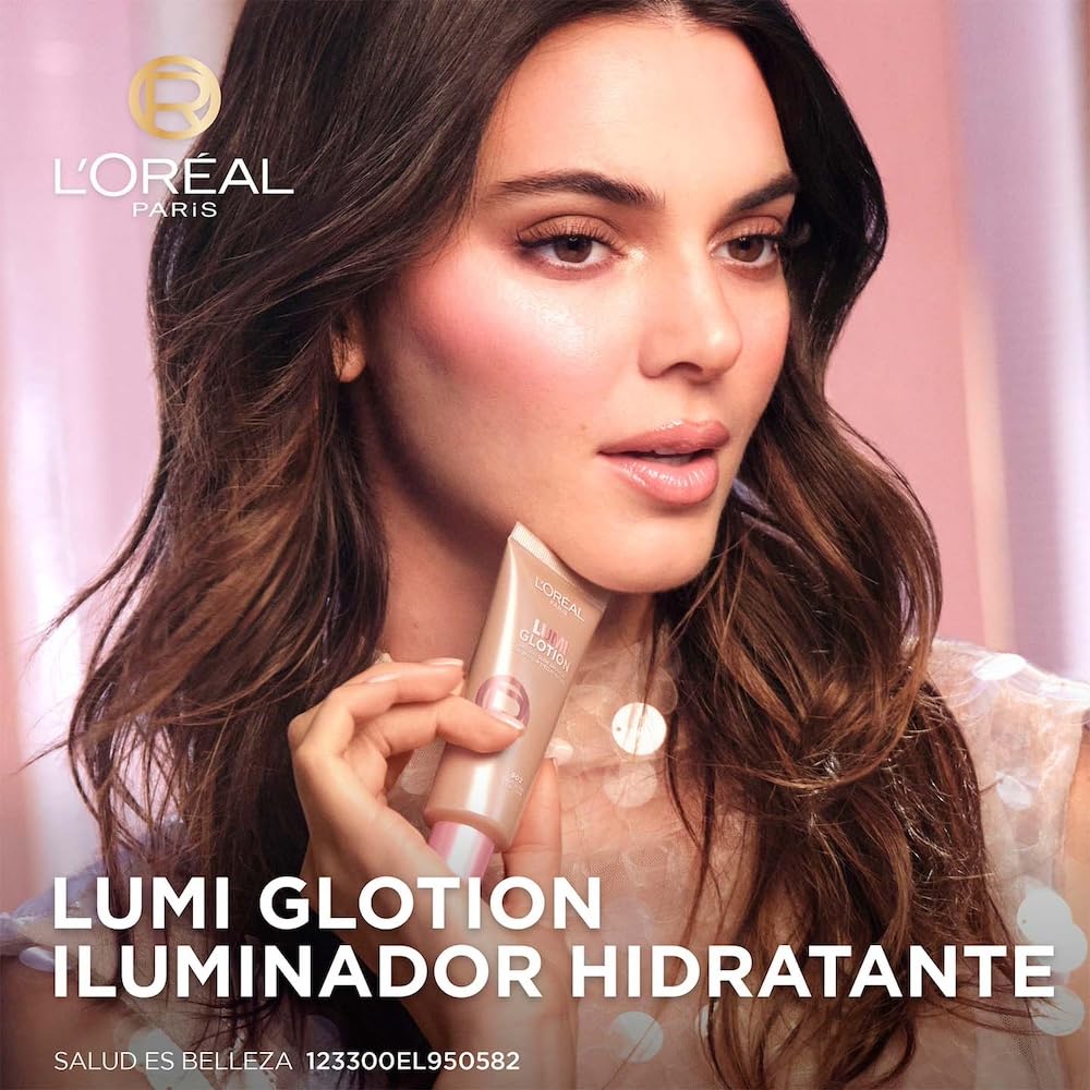 L'Oréal Paris Lumi Glotion iluminador de maquillaje hidratante, tono Fair Glow 901, 40ml - Glow enhancer para piel glowy natural, highlighter, hidrata e lumina rostro y cuerpo