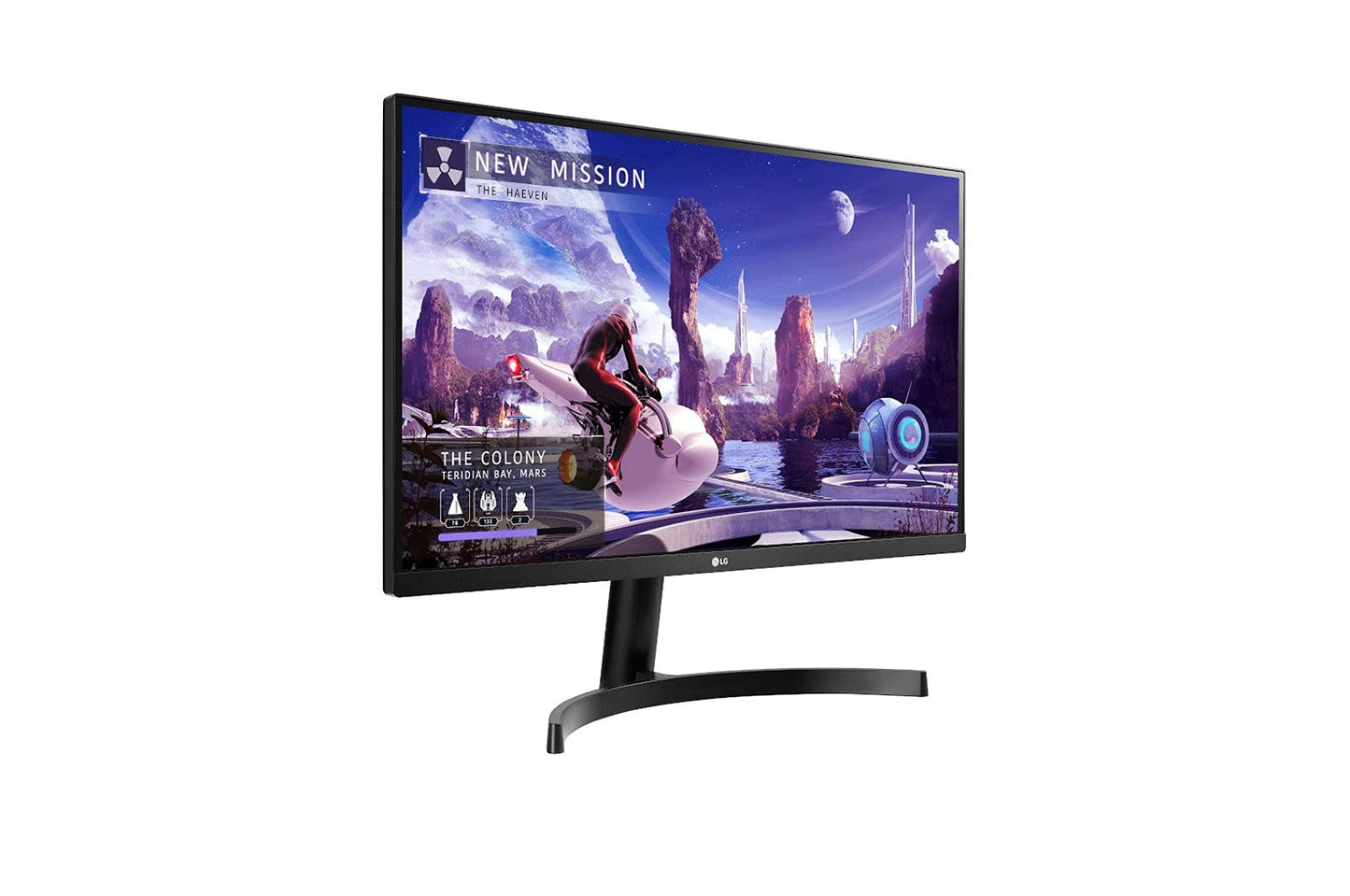 LG 27QN600-B visualización IPS de 27 Pulgadas QHD (2560 x 1440) con FreeSync, sRGB 99% Gama de Colores, HDR10 con un diseño virtualmente sin Bordes de 3 Lados, Color Negro