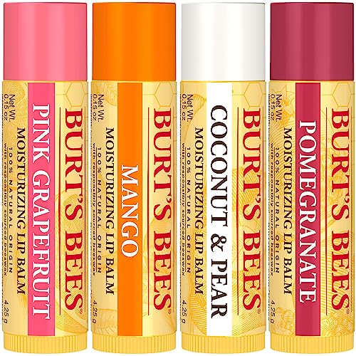 Burt's Bees Bálsamo Labial Sabor a Frutas - Superfruit Lipbalm - Pack x4