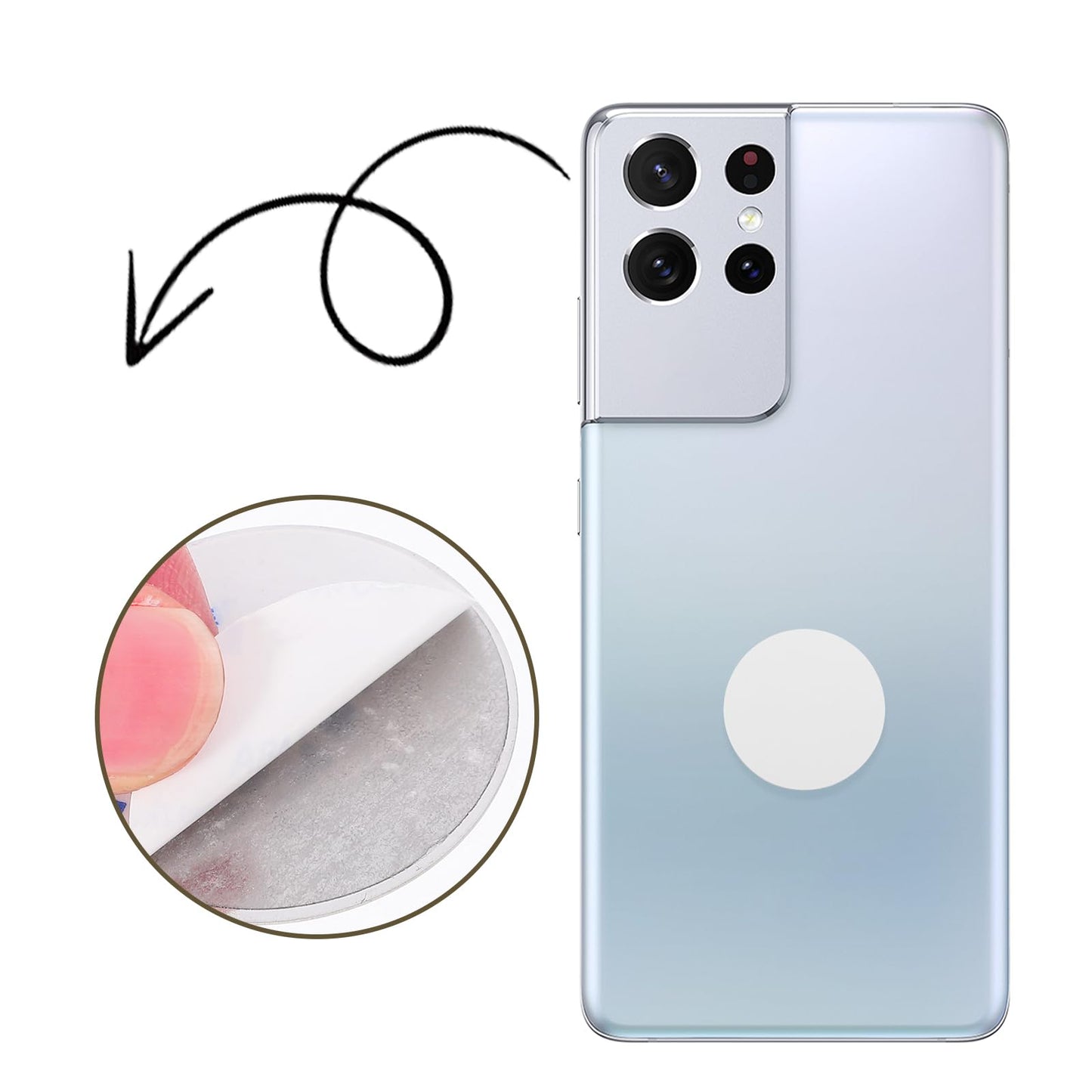 Hemobllo Juego De 10 Placas MetáLicas Adhesivas para Soporte MagnéTico De Celular En Auto, DiáMetro 4cm, Color Plata