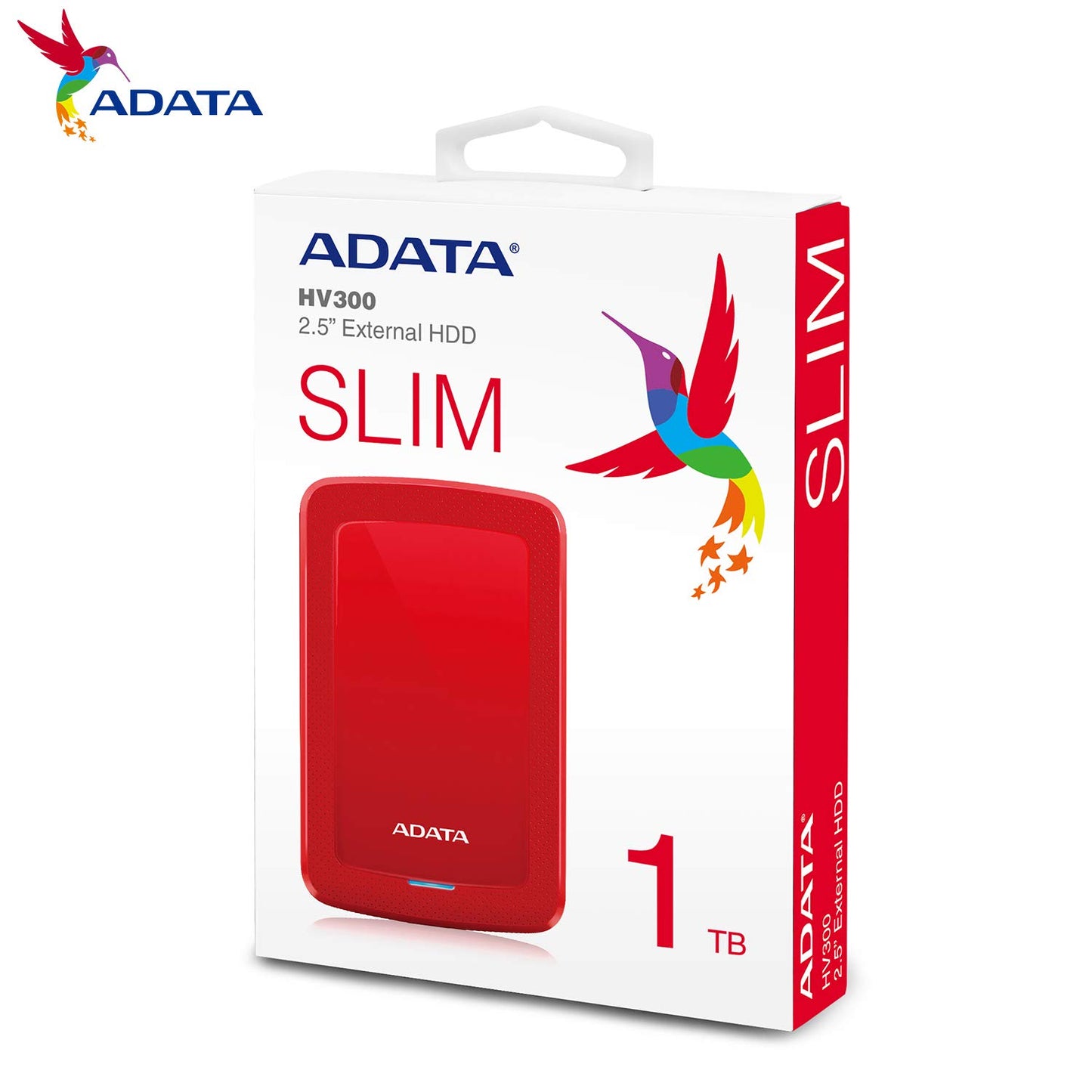 Disco Duro Externo ADATA Rojo Ultra Delgado HDD 1 TB USB 3.1