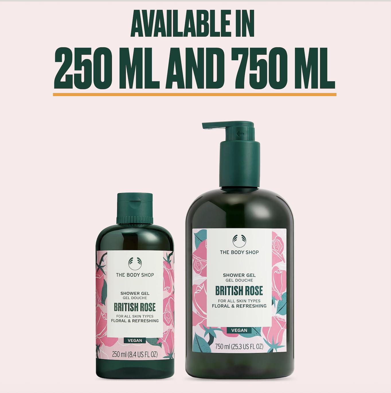 The Body Shop British Rose Shower Gel, 25.3 Fl Oz