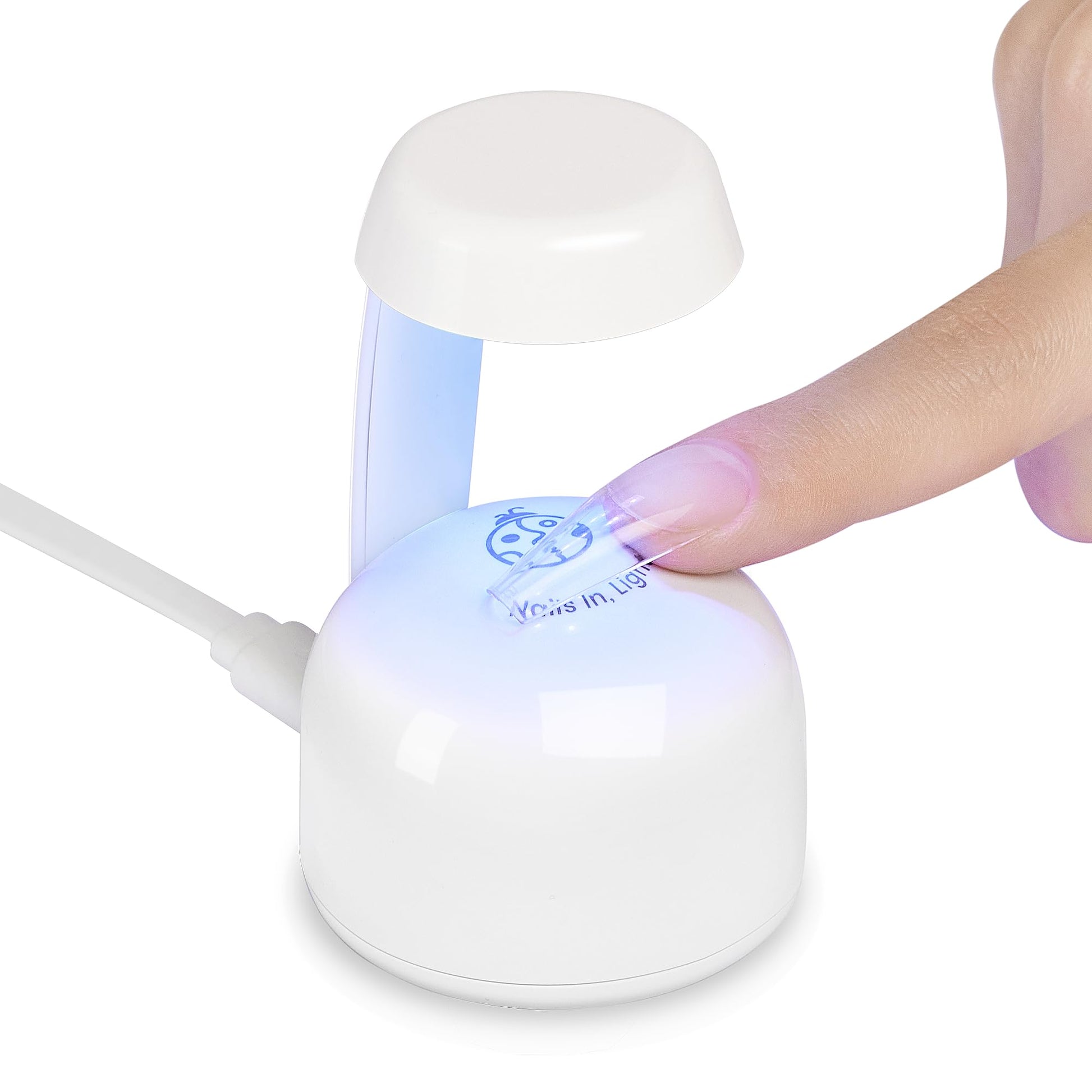 Mini luz ultravioleta Beetles para uñas de gel, curado instantáneo, innovador con sensor inteligente para un sistema de extensión fácil y rápido, luz LED ultravioleta portátil para manicura para esmalte de uñas en gel, arte de uñas DIY