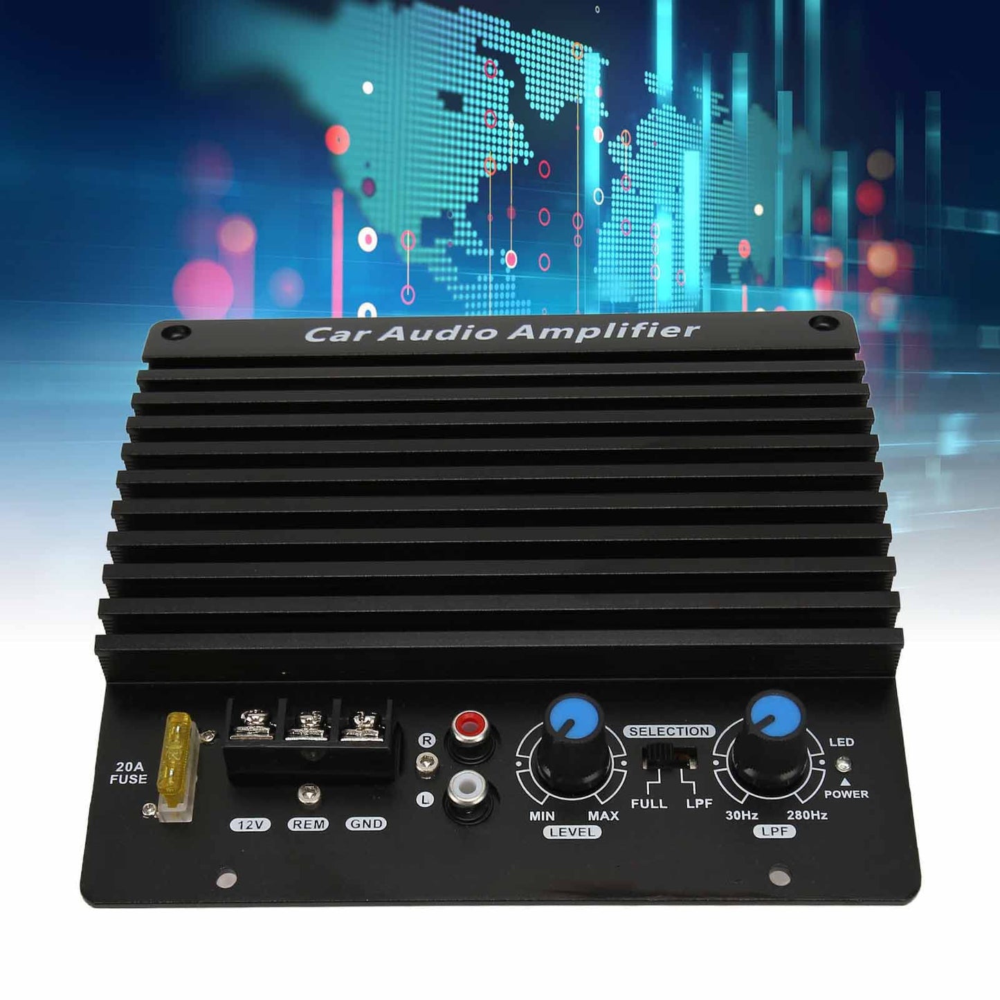 Amplificador de Placa de Subwoofer para Automóvil Ultradelgada 12V 300W para Vehículo