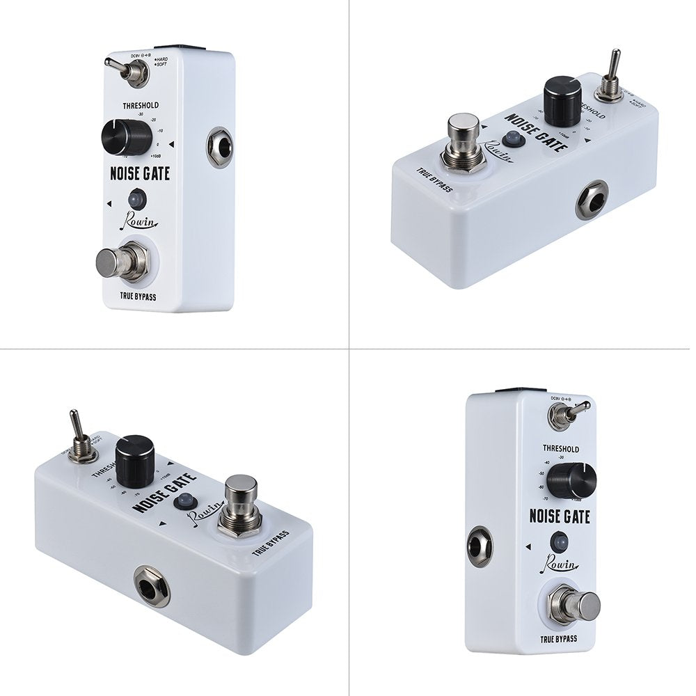 Genérico Pedal de Efectos de Guitarra con reducción de Ruido Noise Gate, 2 Modos, Carcasa de aleación de Aluminio, Bypass Real