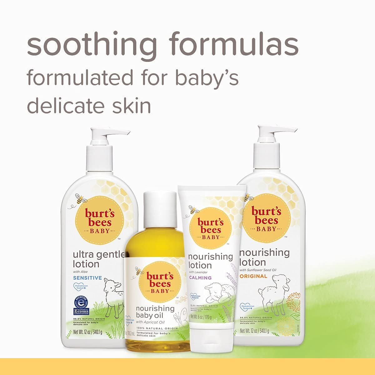 Burt's Bees Baby Nourishing Baby Oil, 100% Natural Baby Skin Care - 4 Ounce Bottle - Pack of 3