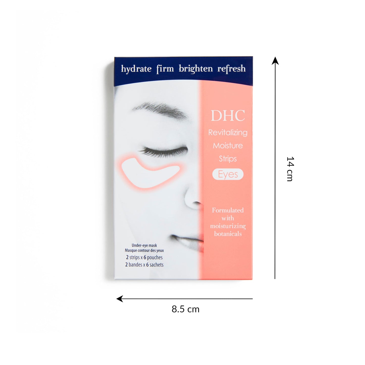 DHC Revitalizing Moisture Strips: Eyes (2 Count), Gel Strip Masks, 6 Applications Each