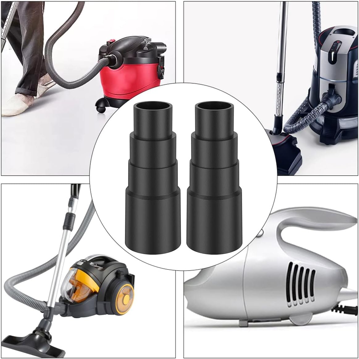 Adaptador de Aspiradora Wzenclave Negro Kit Profesional de Conexión para Herramientas Eléctricas Duradero y Reutilizable