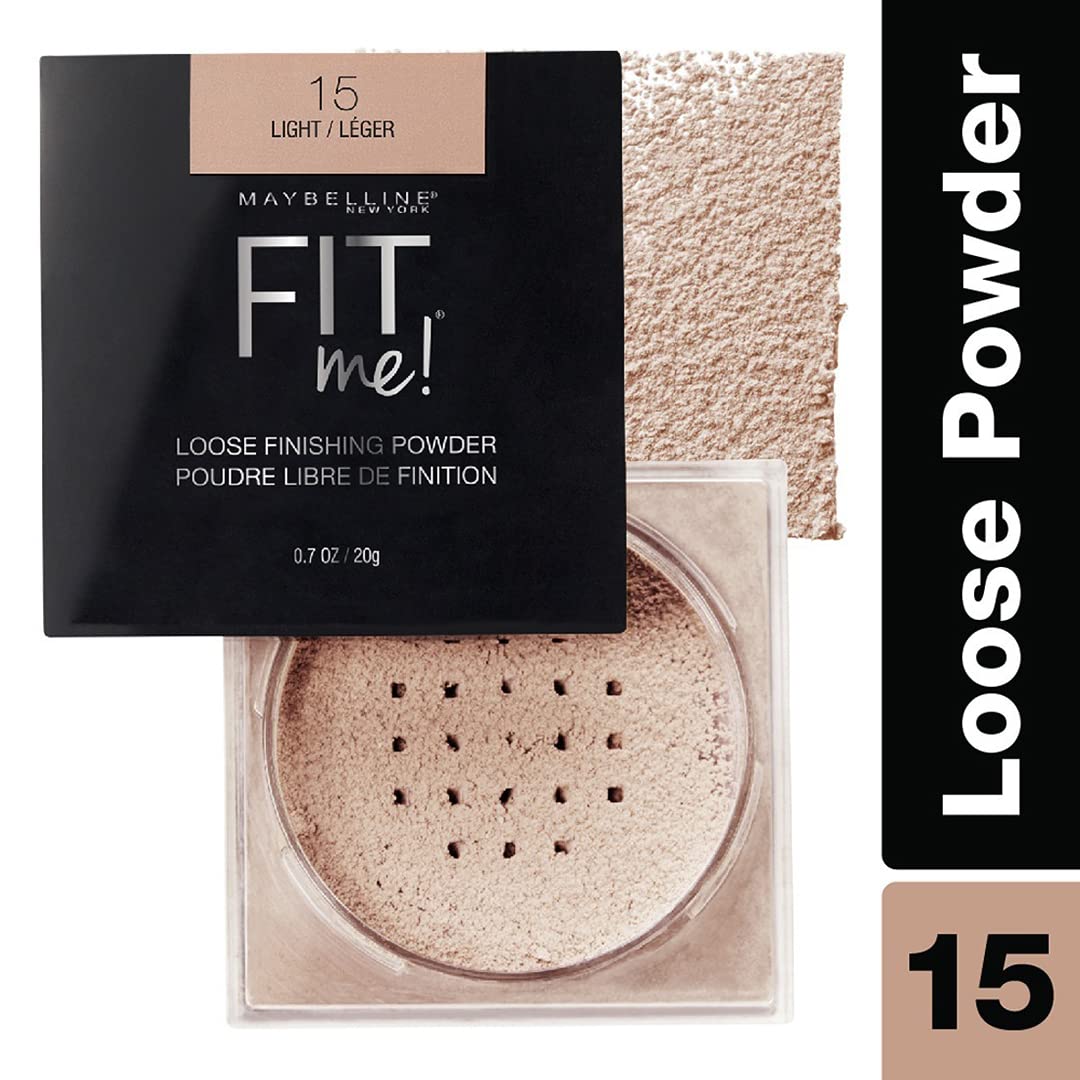 Maybelline Polvo de Maquillaje Fit Me Loose Powder, Tono Light, 20 g