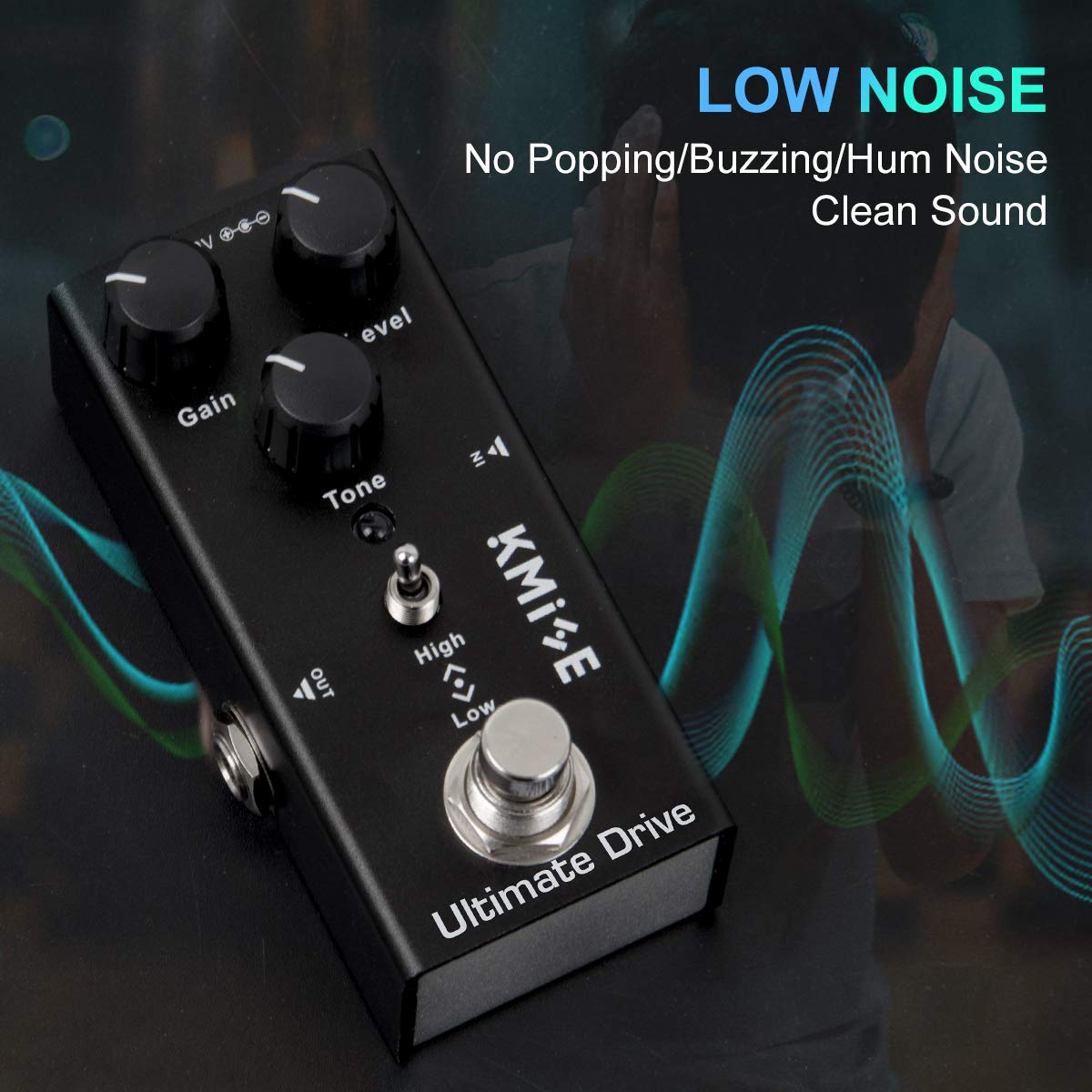 lotmusic Pedal de efectos de guitarra eléctrica Mini tipo único DC 9V True Bypass (Ultimate Drive)