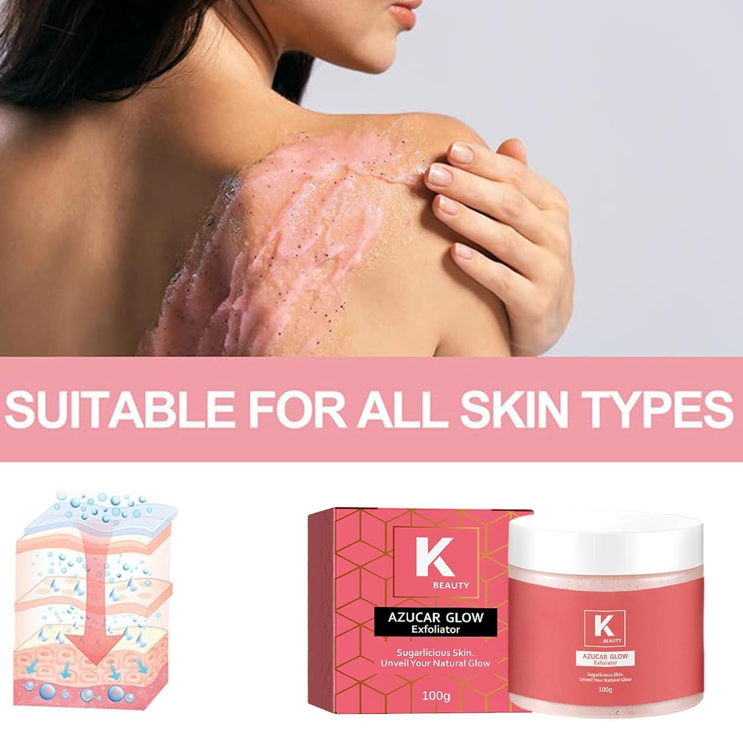 Exfoliante Facial Sugar Glow 2024 para Piel Suave y Radiante