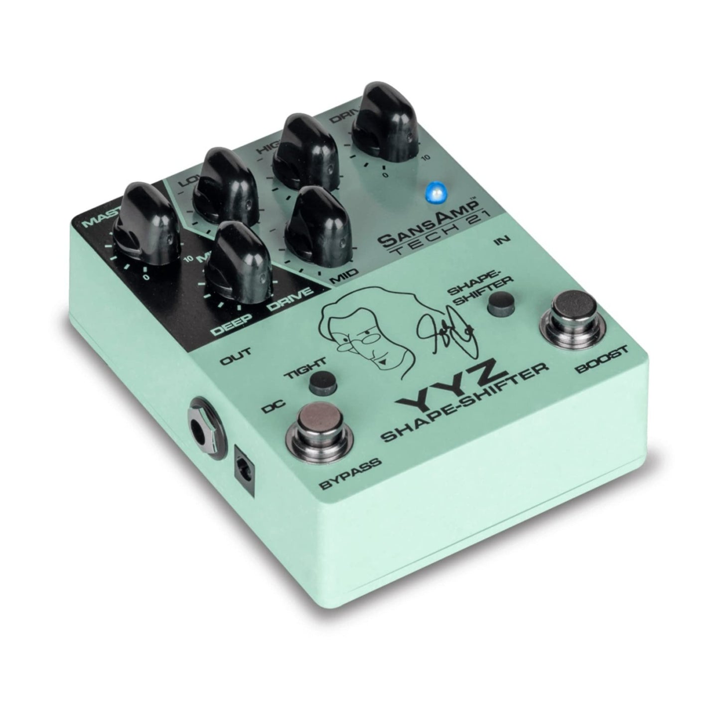 Pedal SansAmp Tech 21 YYZ Geddy Lee con Interruptor de Impulso y Ecualizador Activo
