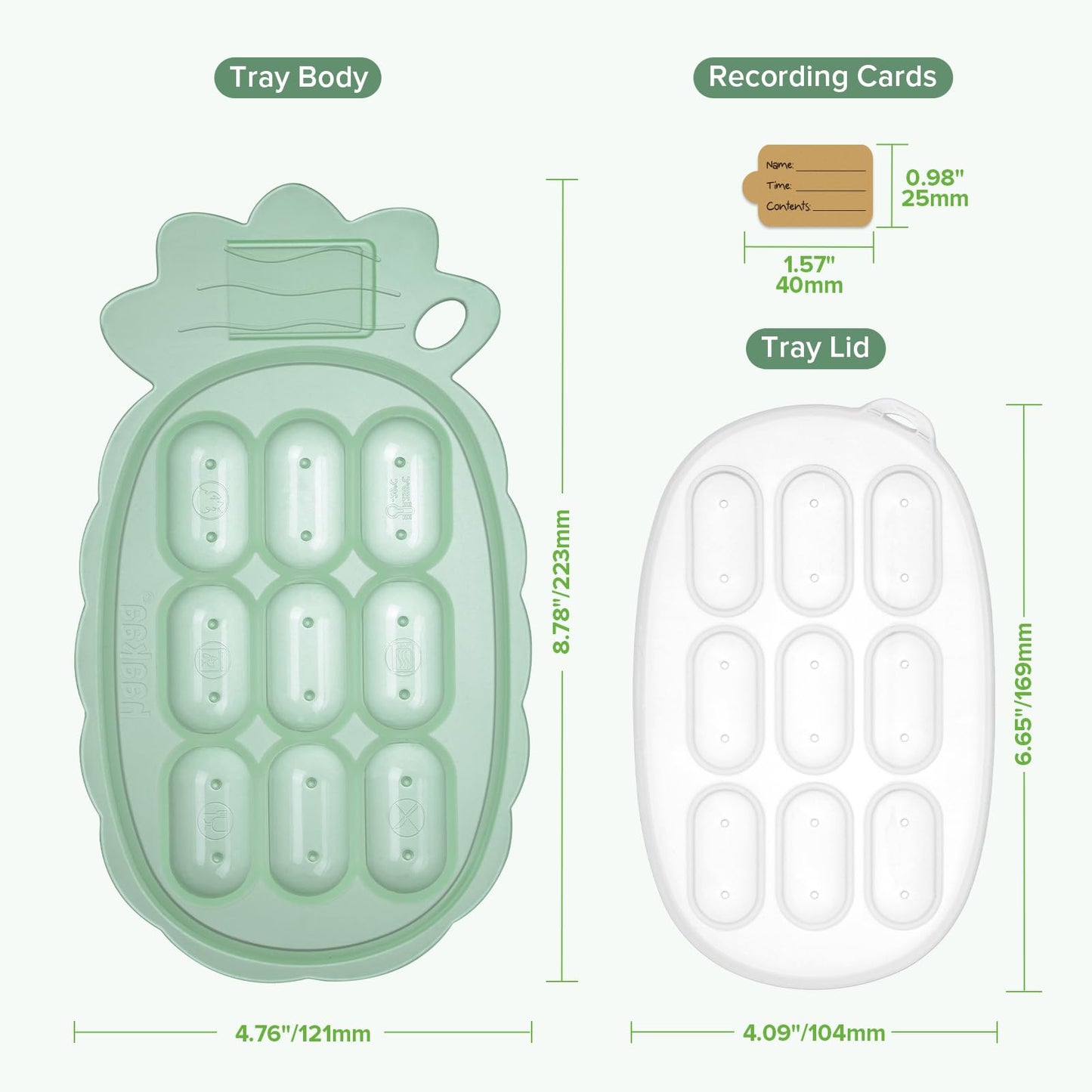 haakaa Bandeja de silicona para morder Haakaa - Molde para paletas de dentición de leche materna - Bandeja para morder con alimento para bebés - Máquina para hacer papillas - Bandeja para cubitos de h