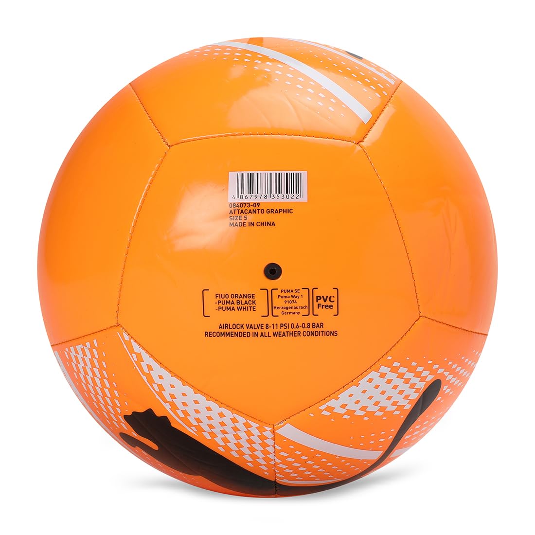 Balón de Fútbol PUMA Naranja ATTACANTO Graphic Talla 4 Unisex