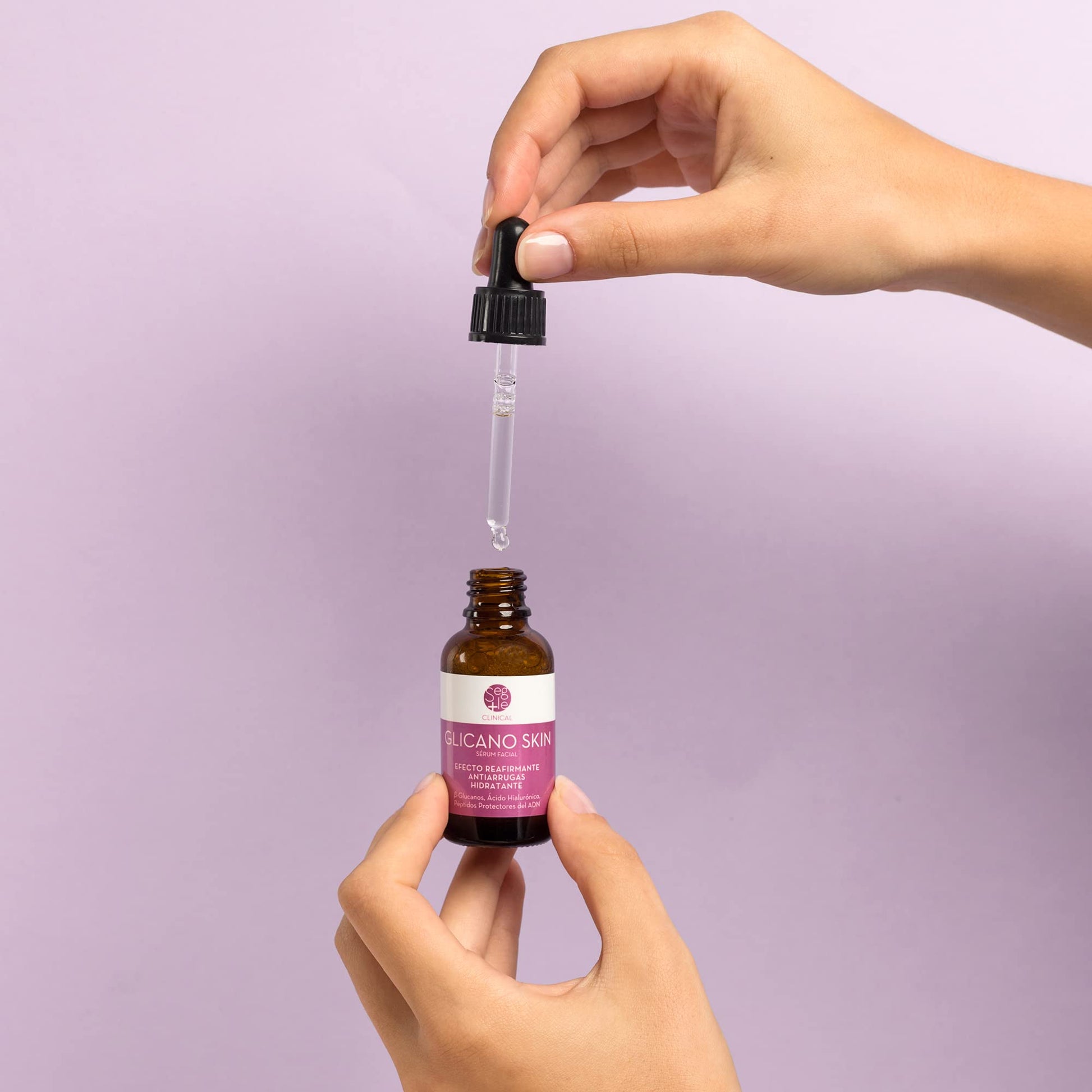 Sérum Facial Segle Clinical Glicano Skin Hidratante Reafirmante Antiarrugas para Pieles Secas Vegano