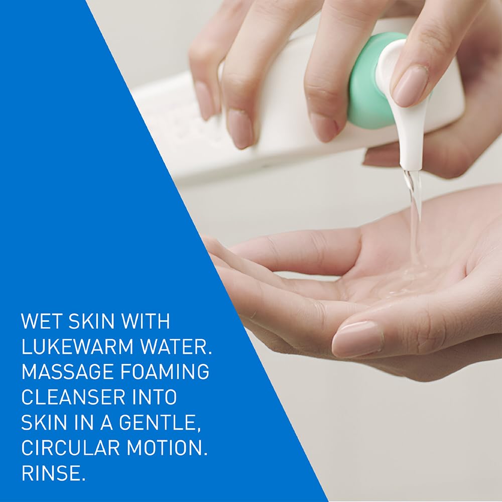 CeraVe Gel Limpiador Espumoso Diario para Piel Mixta, Grasa o con Acné 473ml