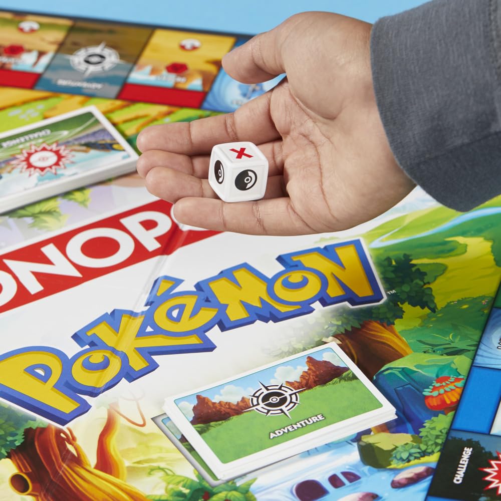 Hasbro Gaming Juego de Mesa Monopoly Edición Pokémon | De 2 a 4 Jugadores
