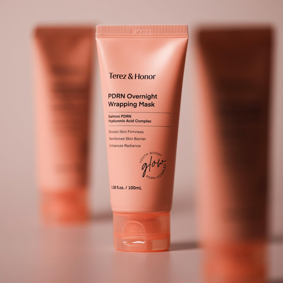 TEREZ & HONOR Mascarilla Nocturna de PDRN Peel-Off: formulada con péptido de cobre GHK-Cu, colágeno y ácido hialurónico; reafirmante e hidratante para un brillo radiante – Probada Dermatológicamente para Todo Tipo de Piel – 3.4 FL OZ / 100 mL