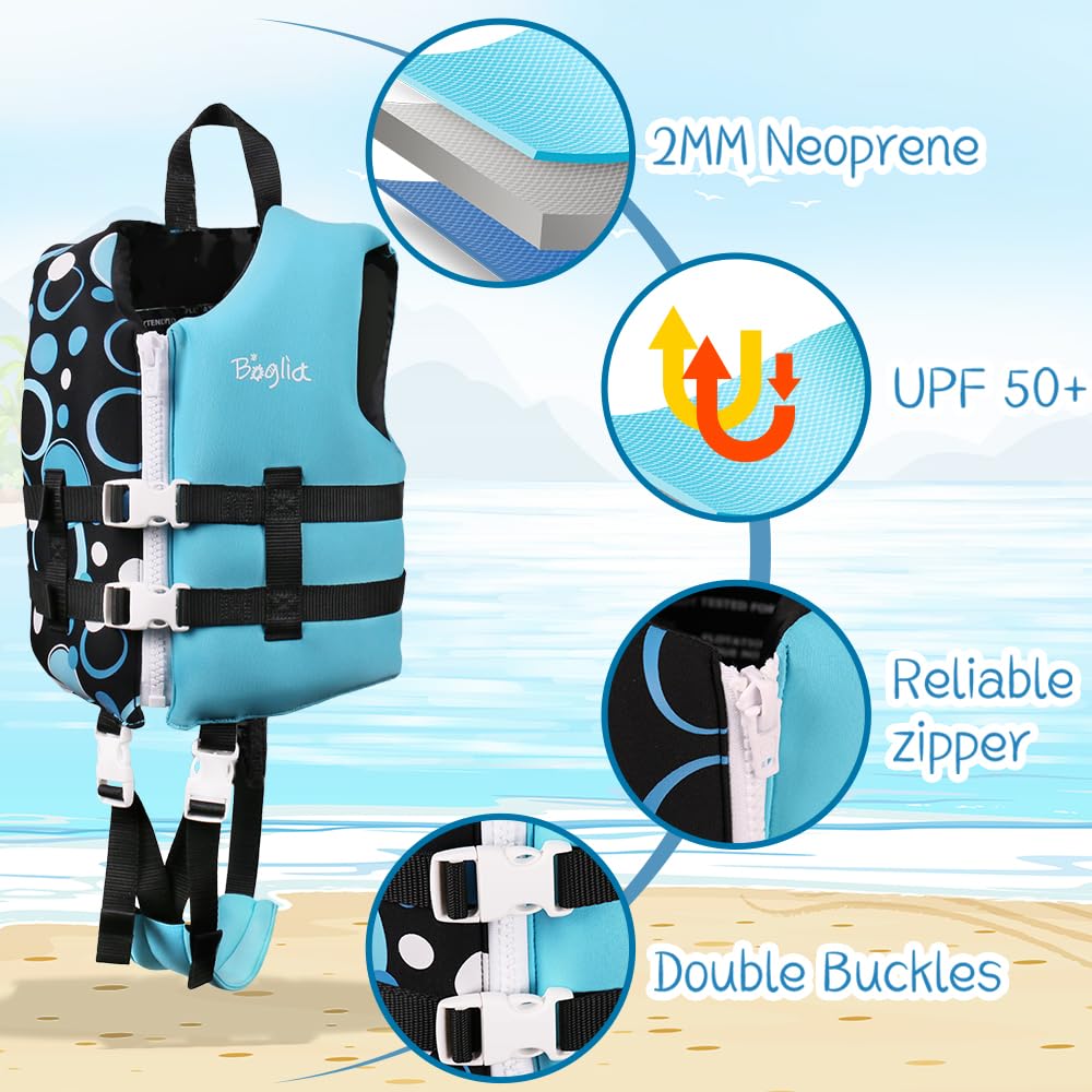 Boglia - Chaleco de natación para niños pequeños, flotadores para nadar con correa de seguridad ajustable para niños, 20 a 30 libras de 1 a 3 años