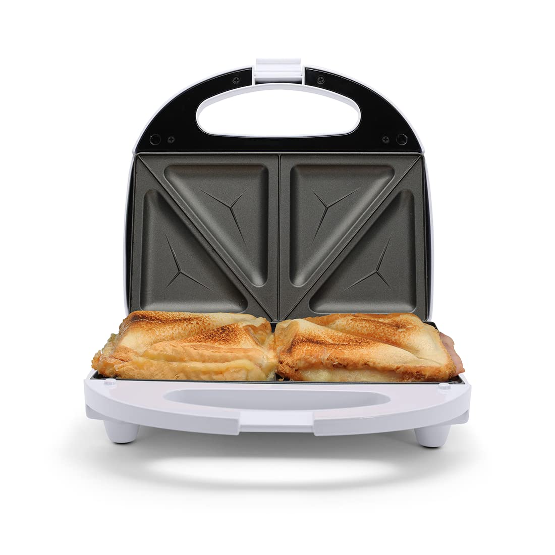 Sandwichera Taurus Lanche Max Negra Compacta con Almacenaje Vertical y Capacidad para 2 Sandwiches