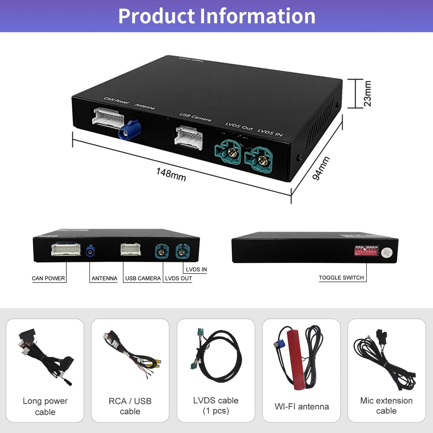 Road Top Interfaz CarPlay para BMW Mini Cooper One Hatch Clubman con NBT