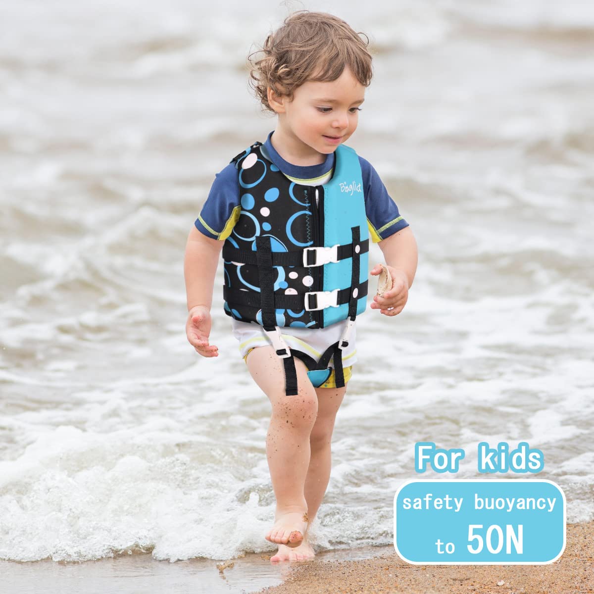 Boglia - Chaleco de natación para niños pequeños, flotadores para nadar con correa de seguridad ajustable para niños, 20 a 30 libras de 1 a 3 años