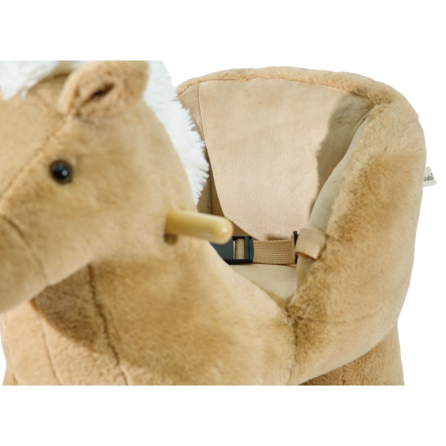BAMBINETO Mecedora Silla Montable de Peluche para Bebés y Niños (Caballo)
