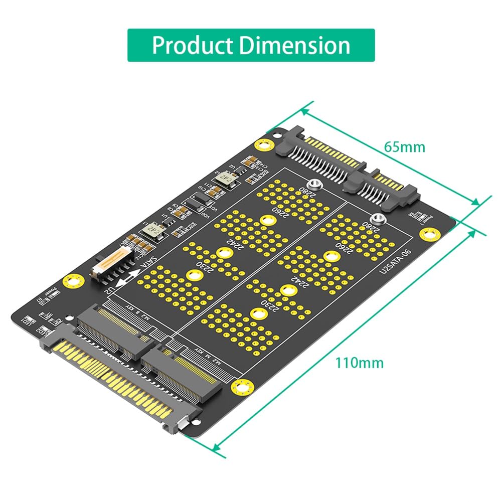 Adaptador Combo SSD OTDOGUO 2 en 1 M.2 NGFF NVME PCI-E a U.2 SFF-8639 y M.2 NGFF