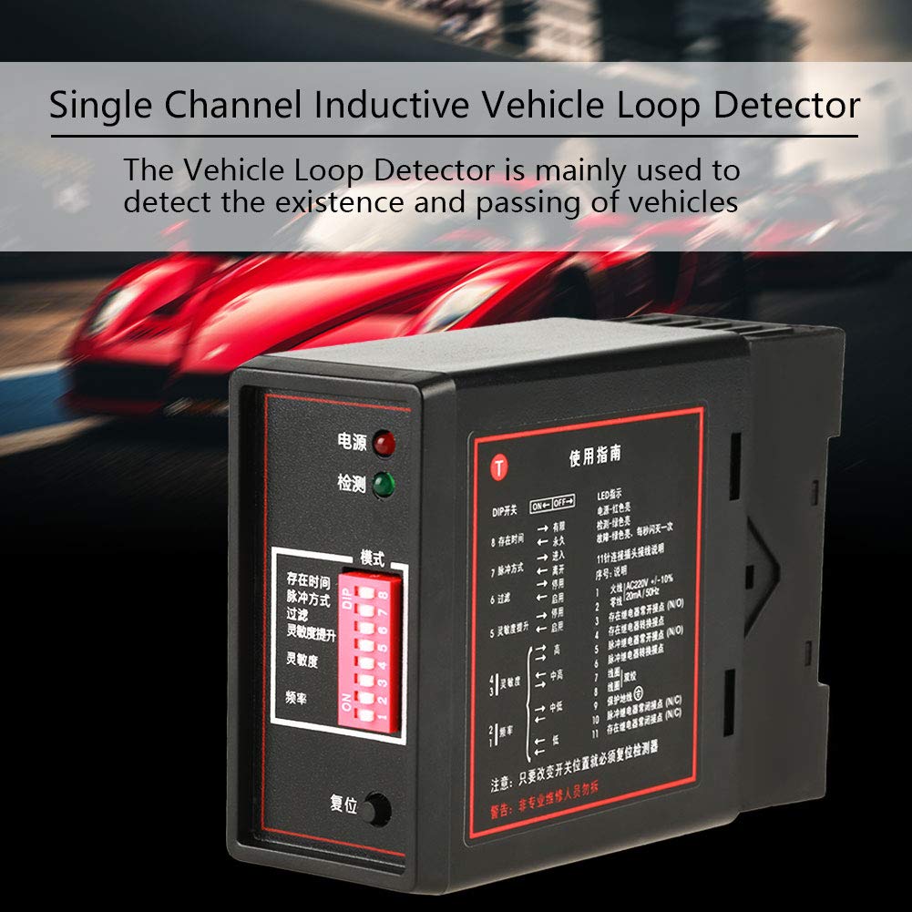 Detector de bucle de vehículo, PD132 Detector de bucle de vehículo inductivo de un solo canal para el estacionamiento del automóvil