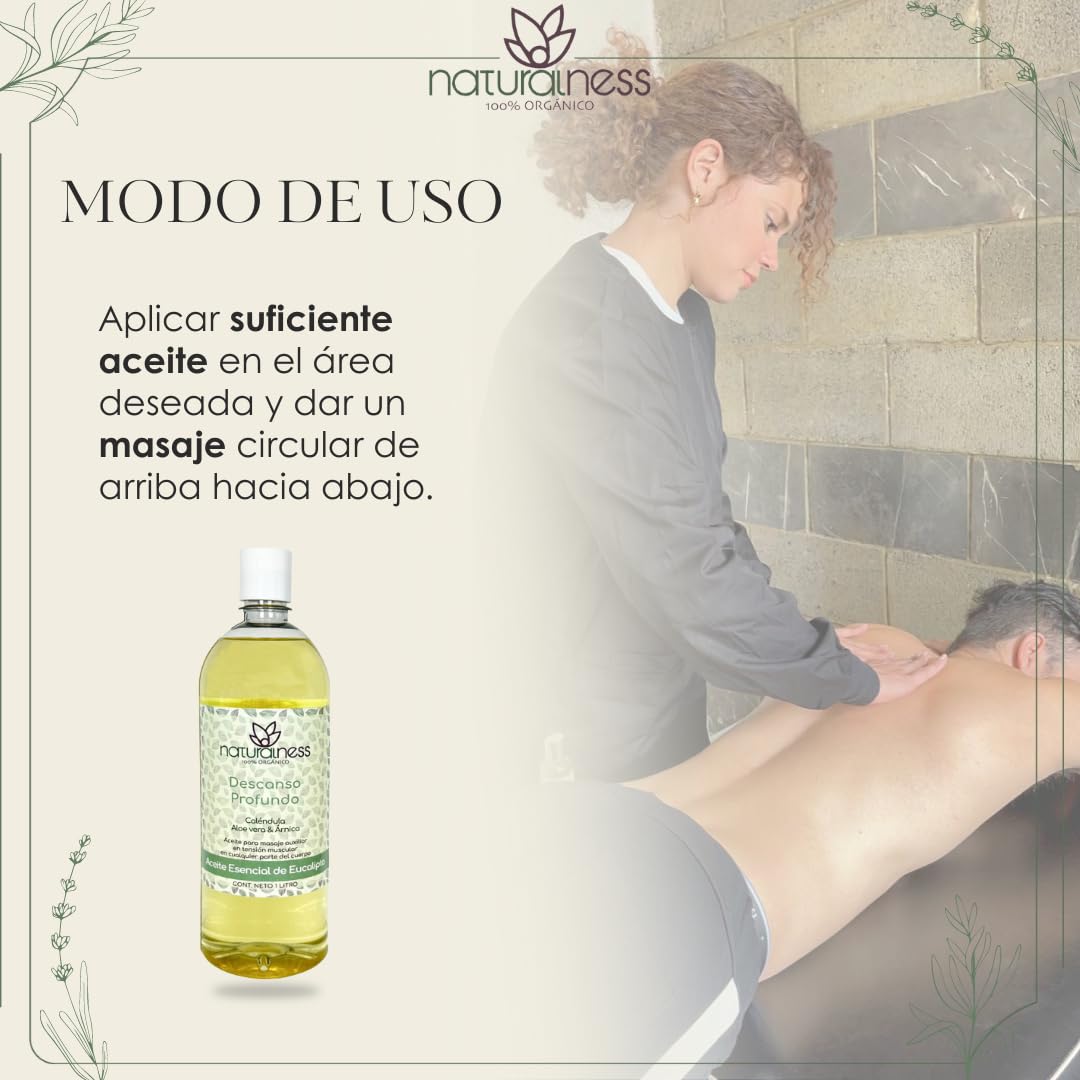 Aceite Para Masaje Naturalness Descanso Profundo con Extractos Medicinales 100% Naturales